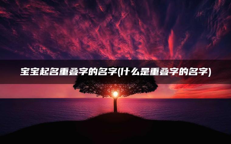 宝宝起名重叠字的名字(什么是重叠字的名字)