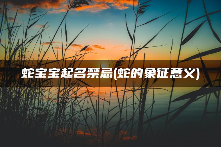 蛇宝宝起名禁忌(蛇的象征意义)