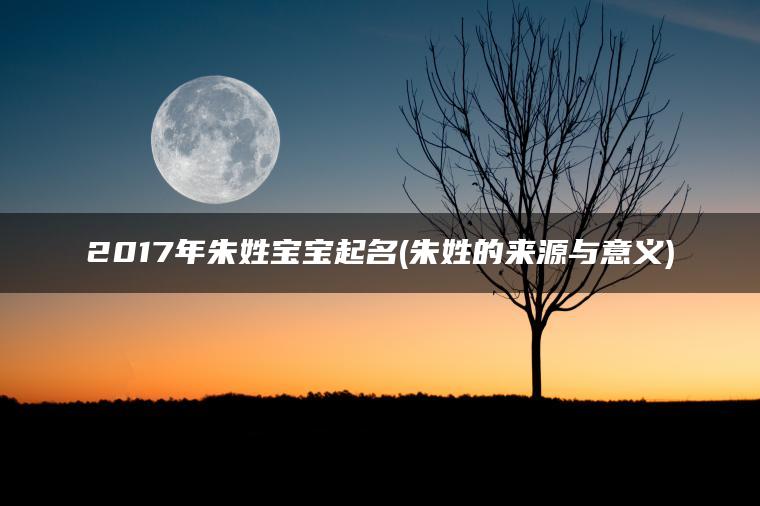 2017年朱姓宝宝起名(朱姓的来源与意义)