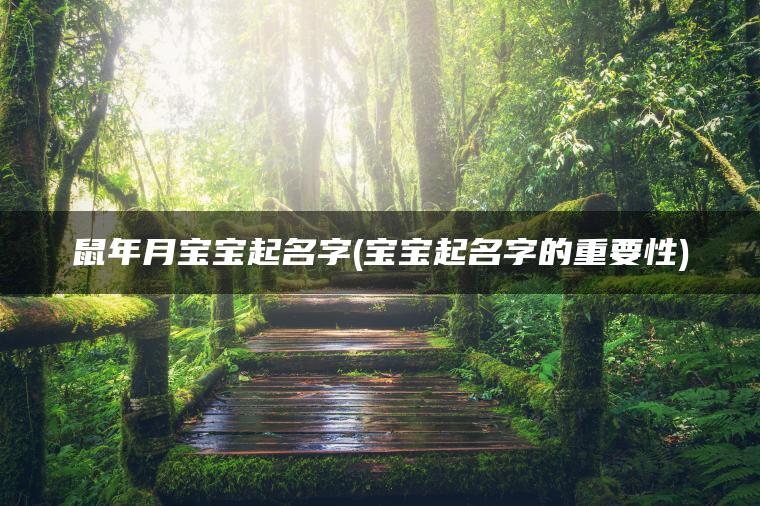 鼠年月宝宝起名字(宝宝起名字的重要性)