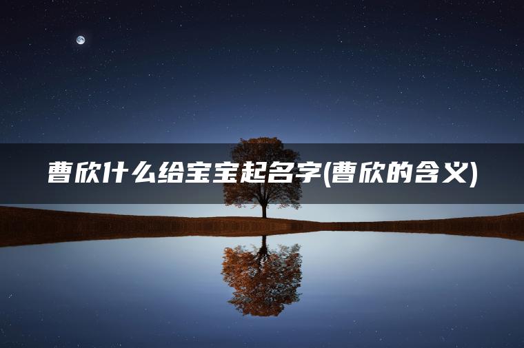 曹欣什么给宝宝起名字(曹欣的含义)