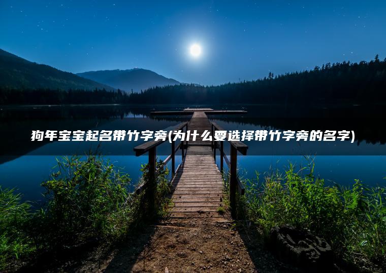 狗年宝宝起名带竹字旁(为什么要选择带竹字旁的名字)