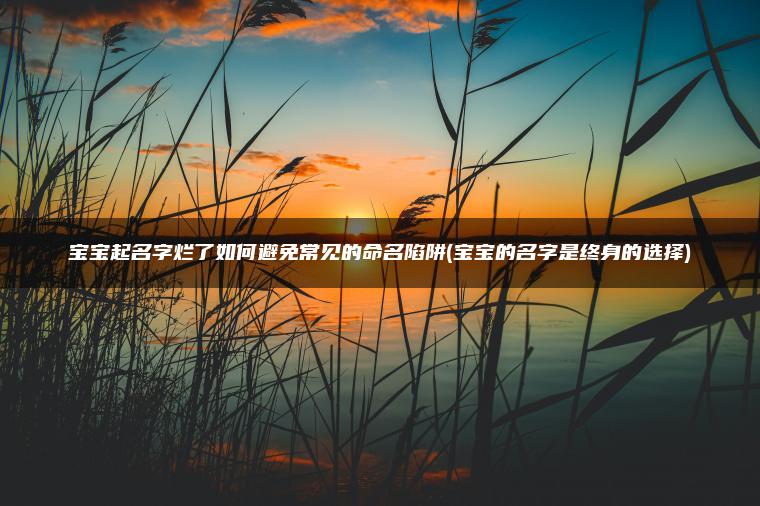 宝宝起名字烂了如何避免常见的命名陷阱(宝宝的名字是终身的选择)