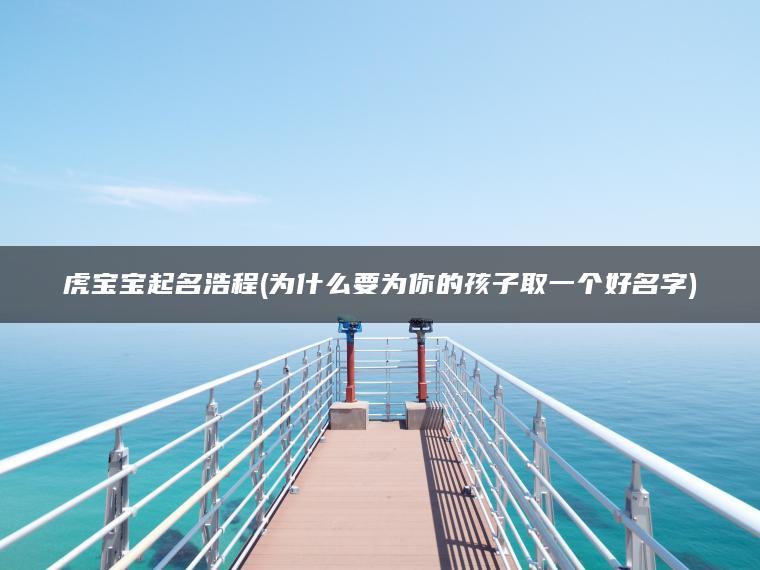 虎宝宝起名浩程(为什么要为你的孩子取一个好名字)