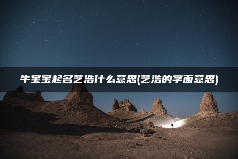 牛宝宝起名艺浩什么意思(艺浩的字面意思)