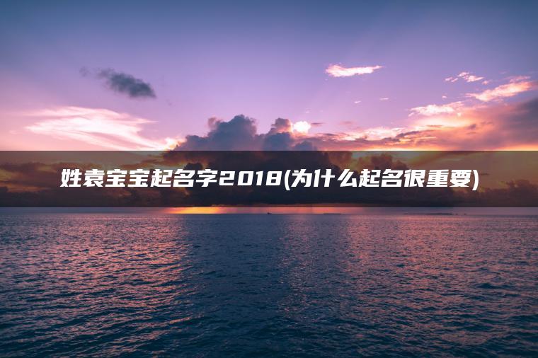 姓袁宝宝起名字2018(为什么起名很重要)