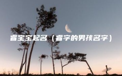 睿宝宝起名（睿字的男孩名字）