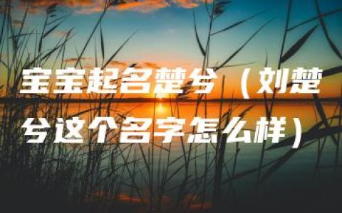 宝宝起名楚兮（刘楚兮这个名字怎么样）