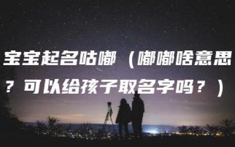 宝宝起名咕嘟（嘟嘟啥意思？可以给孩子取名字吗？）