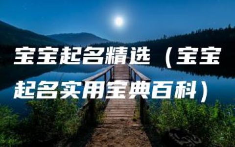 宝宝起名精选（宝宝起名实用宝典百科）