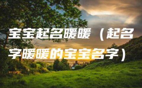 宝宝起名暖暖（起名字暖暖的宝宝名字）