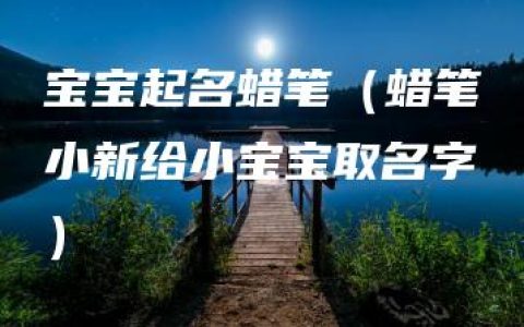 宝宝起名蜡笔（蜡笔小新给小宝宝取名字）