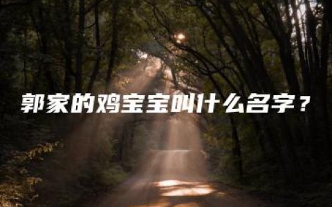 郭家的鸡宝宝叫什么名字？