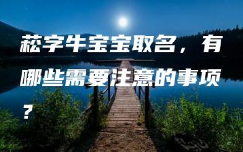 菘字牛宝宝取名，有哪些需要注意的事项？