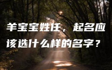 羊宝宝姓任，起名应该选什么样的名字？