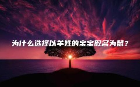 为什么选择以牟姓的宝宝取名为鼠？