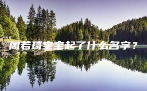 周若琦宝宝起了什么名字？