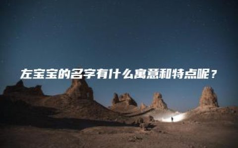 左宝宝的名字有什么寓意和特点呢？