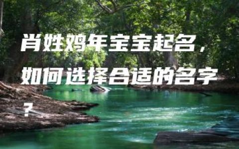 肖姓鸡年宝宝起名，如何选择合适的名字？