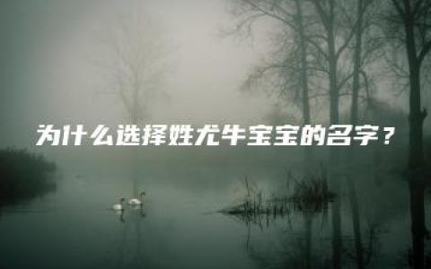 为什么选择姓尤牛宝宝的名字？