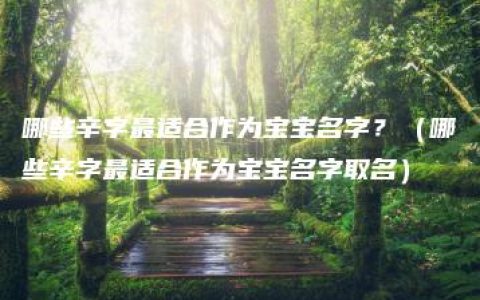 哪些辛字最适合作为宝宝名字？（哪些辛字最适合作为宝宝名字取名）