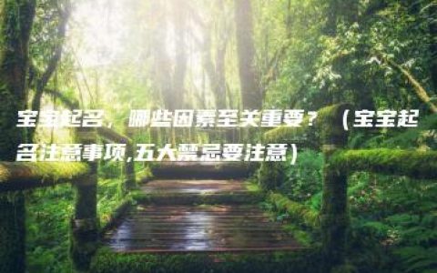 宝宝起名，哪些因素至关重要？（宝宝起名注意事项,五大禁忌要注意）