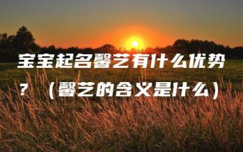 宝宝起名馨艺有什么优势？（馨艺的含义是什么）