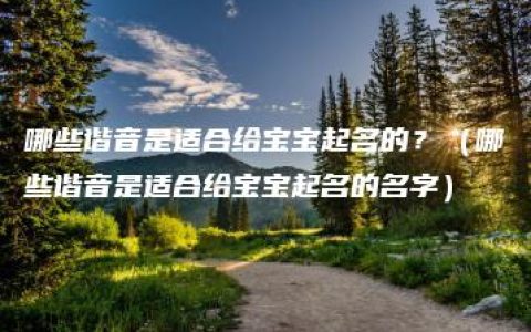 哪些谐音是适合给宝宝起名的？（哪些谐音是适合给宝宝起名的名字）