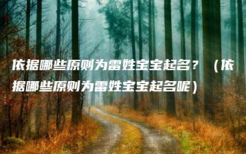 依据哪些原则为雷姓宝宝起名？（依据哪些原则为雷姓宝宝起名呢）