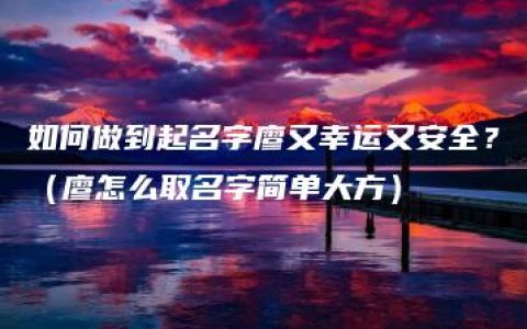 如何做到起名字廖又幸运又安全？（廖怎么取名字简单大方）