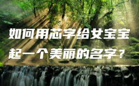 如何用芯字给女宝宝起一个美丽的名字？