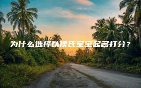 为什么选择以侯氏宝宝起名打分？