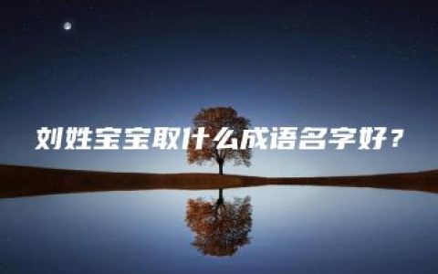 刘姓宝宝取什么成语名字好？