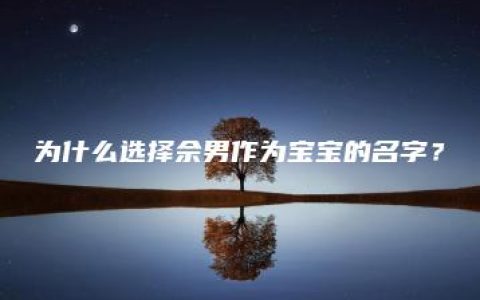 为什么选择佘男作为宝宝的名字？