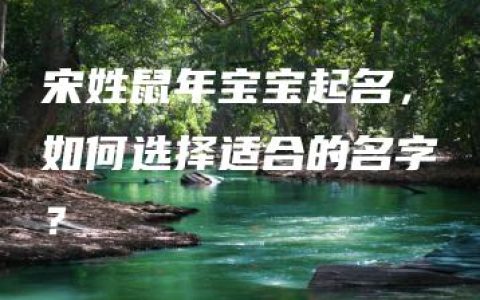 宋姓鼠年宝宝起名，如何选择适合的名字？