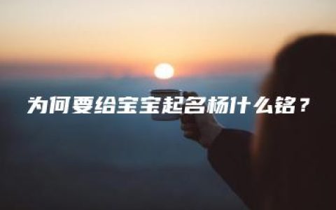 为何要给宝宝起名杨什么铭？