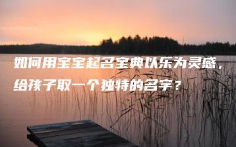 如何用宝宝起名宝典以乐为灵感，给孩子取一个独特的名字？