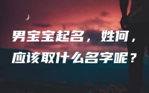 男宝宝起名，姓何，应该取什么名字呢？