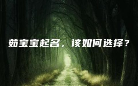 茹宝宝起名，该如何选择？