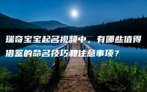 瑞奇宝宝起名视频中，有哪些值得借鉴的命名技巧和注意事项？