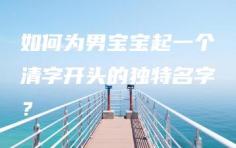 如何为男宝宝起一个清字开头的独特名字？