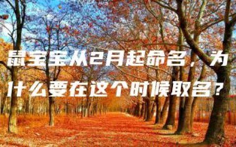 鼠宝宝从2月起命名，为什么要在这个时候取名？