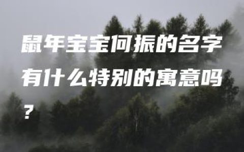 鼠年宝宝何振的名字有什么特别的寓意吗？