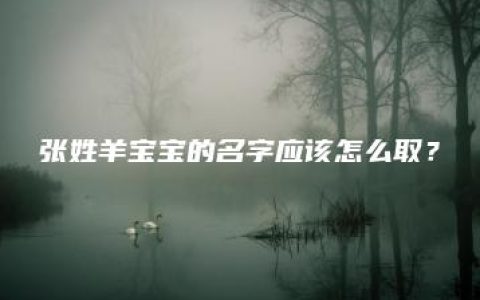 张姓羊宝宝的名字应该怎么取？