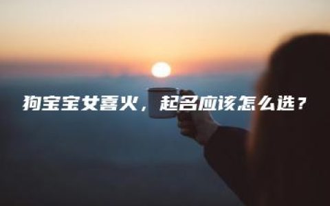 狗宝宝女喜火，起名应该怎么选？