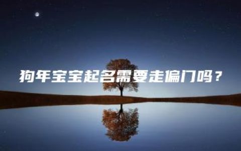 狗年宝宝起名需要走偏门吗？