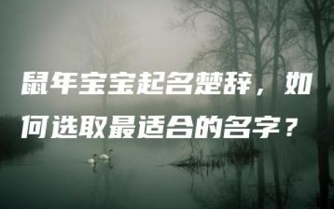 鼠年宝宝起名楚辞，如何选取最适合的名字？