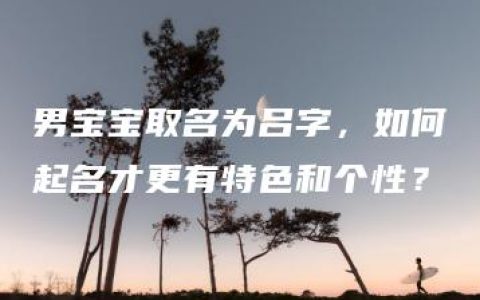 男宝宝取名为吕字，如何起名才更有特色和个性？