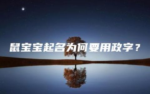 鼠宝宝起名为何要用政字？