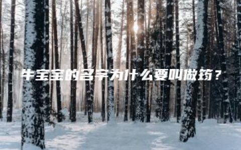 牛宝宝的名字为什么要叫做筠？